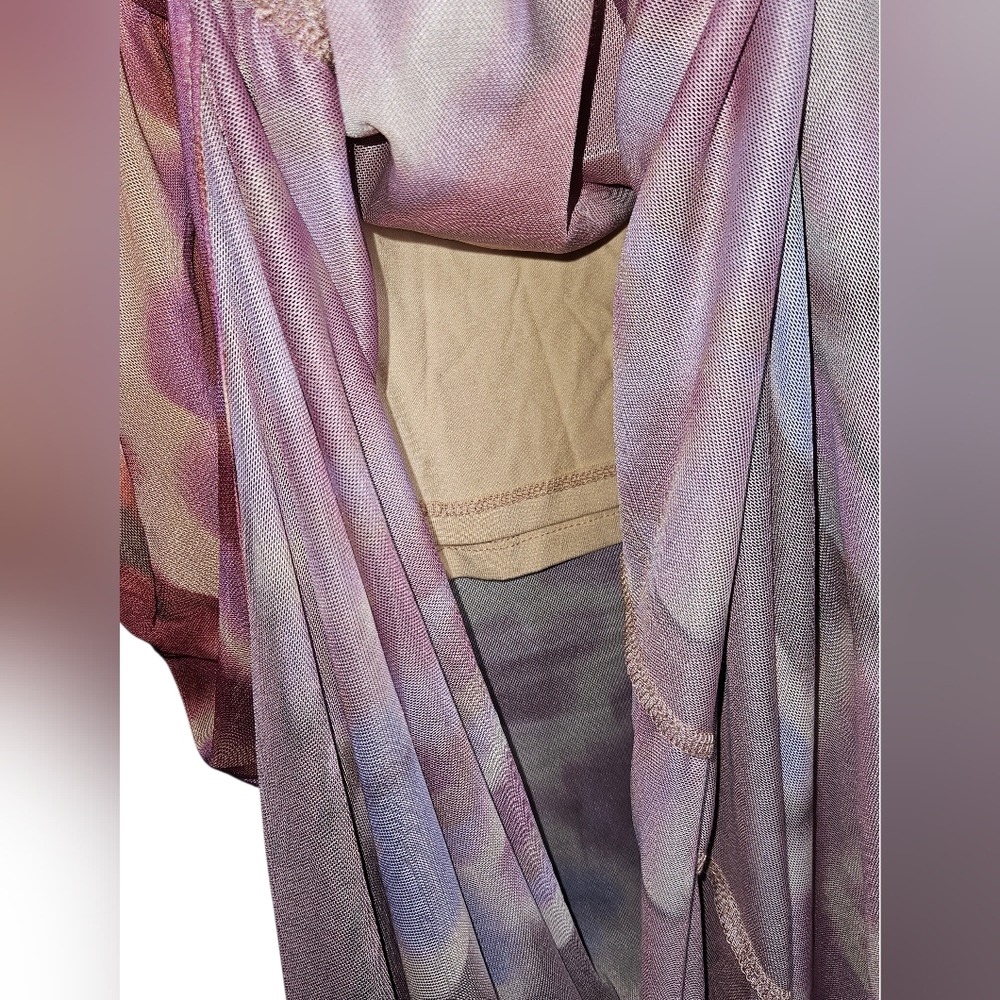By Anthropologie Ruched Side-Slit Maxi Skirt, Size XL, Pink, NWT - Picture 9 of 11